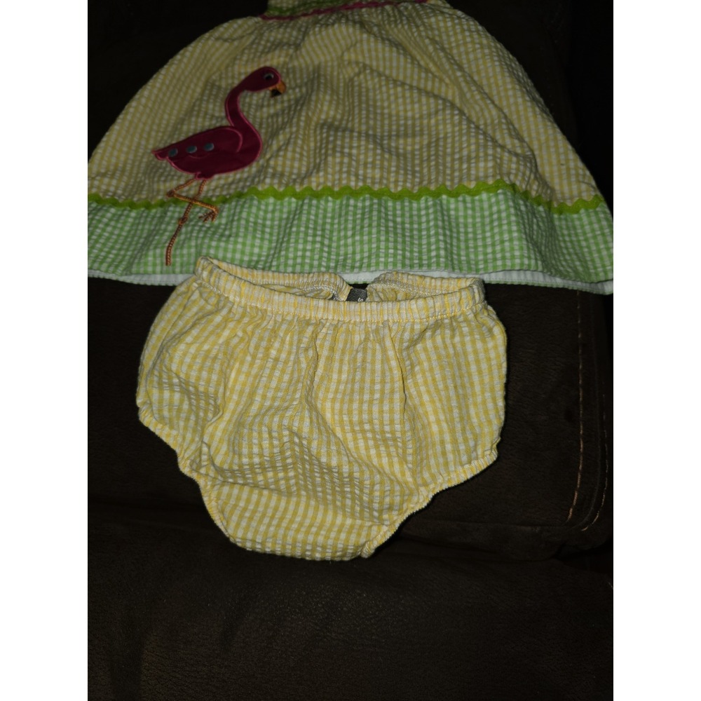 Emily rose yellow flamingo summer dress size 12 months - Picture 3 of 4